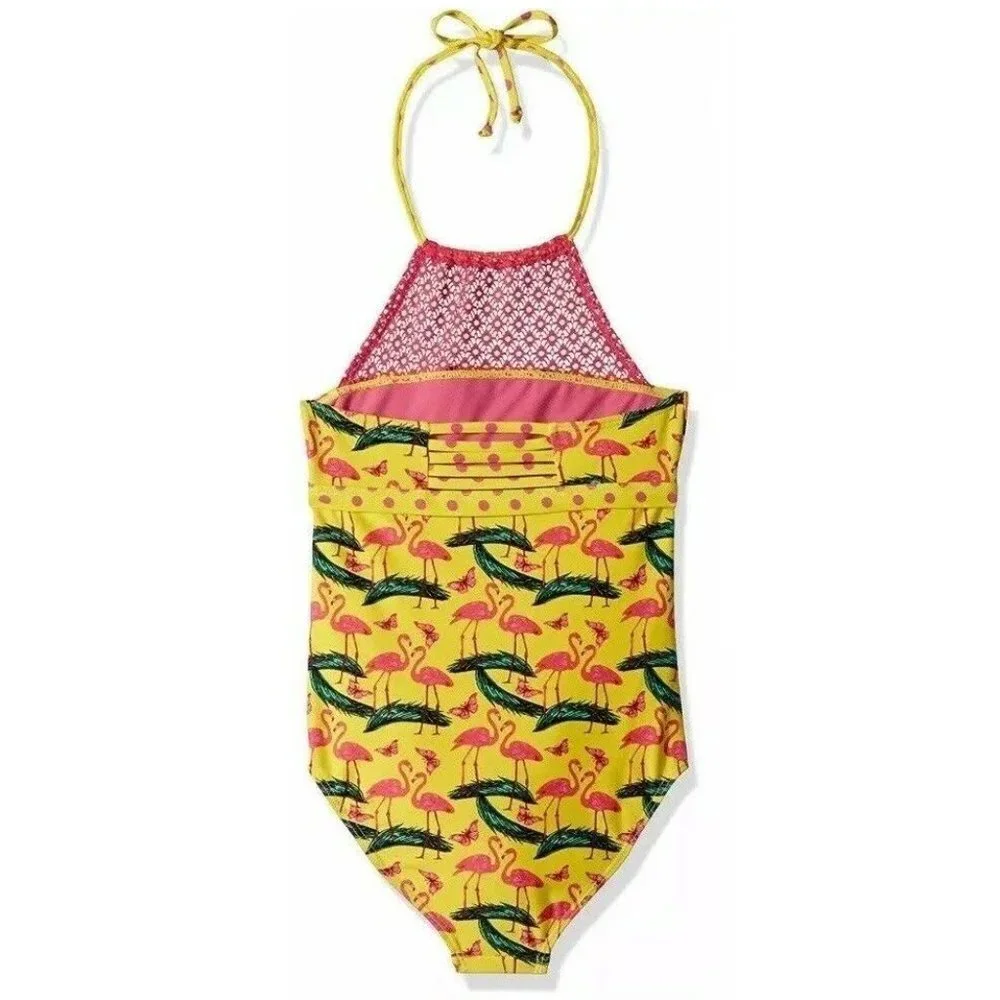 VIGOSS Girls Flamingo Besties 1Piece Bathing Suit